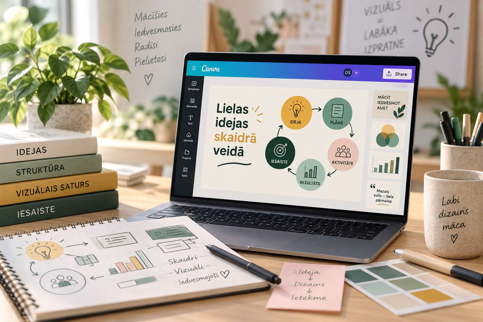 Mācību satura vizualizēšana: infografiku veidošana Canva vidē